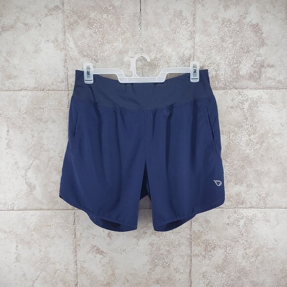 Athletic Baeleaf Elastic Waist Lined Navy Blue Running Shorts Size XL - Picture 1 of 11